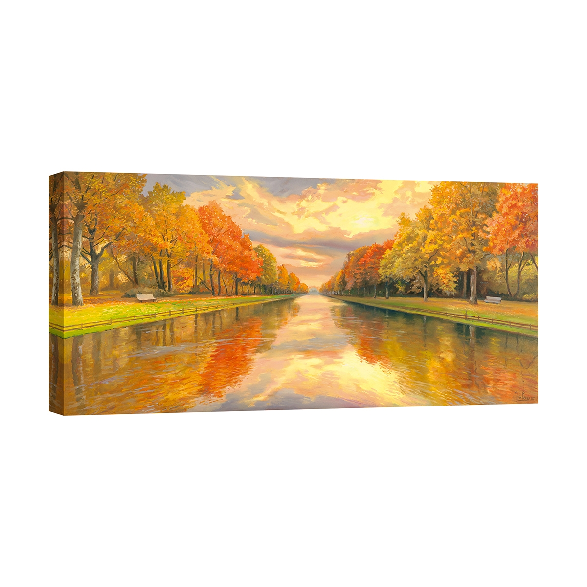 Impression sur toile forêt et bois Boulevard sur l'eau Adriano Galasso Promotion