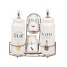 Ensemble de condiments de table huile vinaigre sel poivre épices Le Travisate Promotion