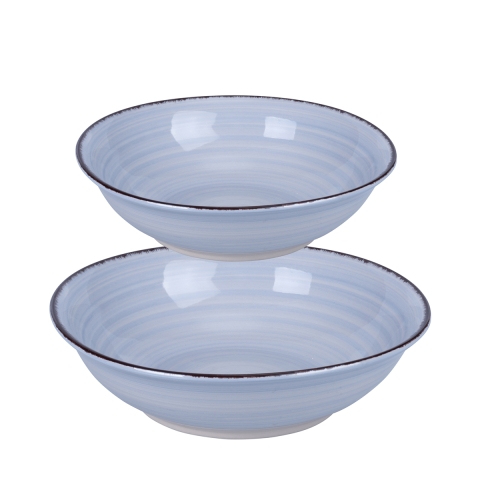 Ensemble de 2 saladiers grand et petit pour table de cuisine en grès 4 Tons Promotion
