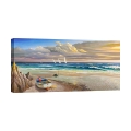 Tableau impression sur toile canvas Coucher de soleil sur la plage Adriano Galasso Promotion