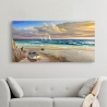 Tableau impression sur toile canvas Coucher de soleil sur la plage Adriano Galasso Offre