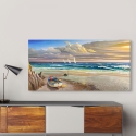 Tableau impression sur toile canvas Coucher de soleil sur la plage Adriano Galasso Remises