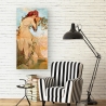 Impression sur toile canvas femme avec motifs floraux Été Alphonse Mucha Remises