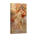 Tableau sur toile femme Art Nouveau Automne Alphonse Mucha Promotion