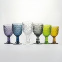 Ensemble de 6 verres en verre travaillé coloré design exotique Marrakech Vente