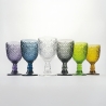 Ensemble de 6 verres en verre travaillé coloré design exotique Marrakech Vente