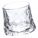 Ensemble de 6 verres à liqueur basculants décor rétro Vintage en verre. Offre