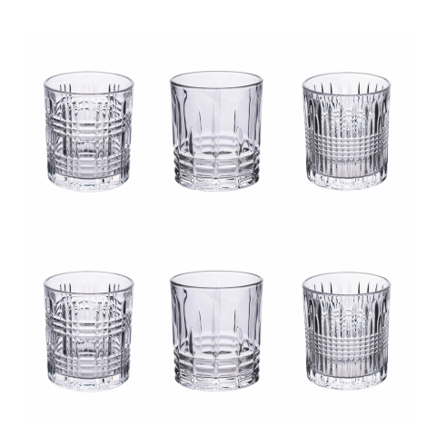 Set de 6 verres à eau de table en verre transparent New Vintage Promotion
