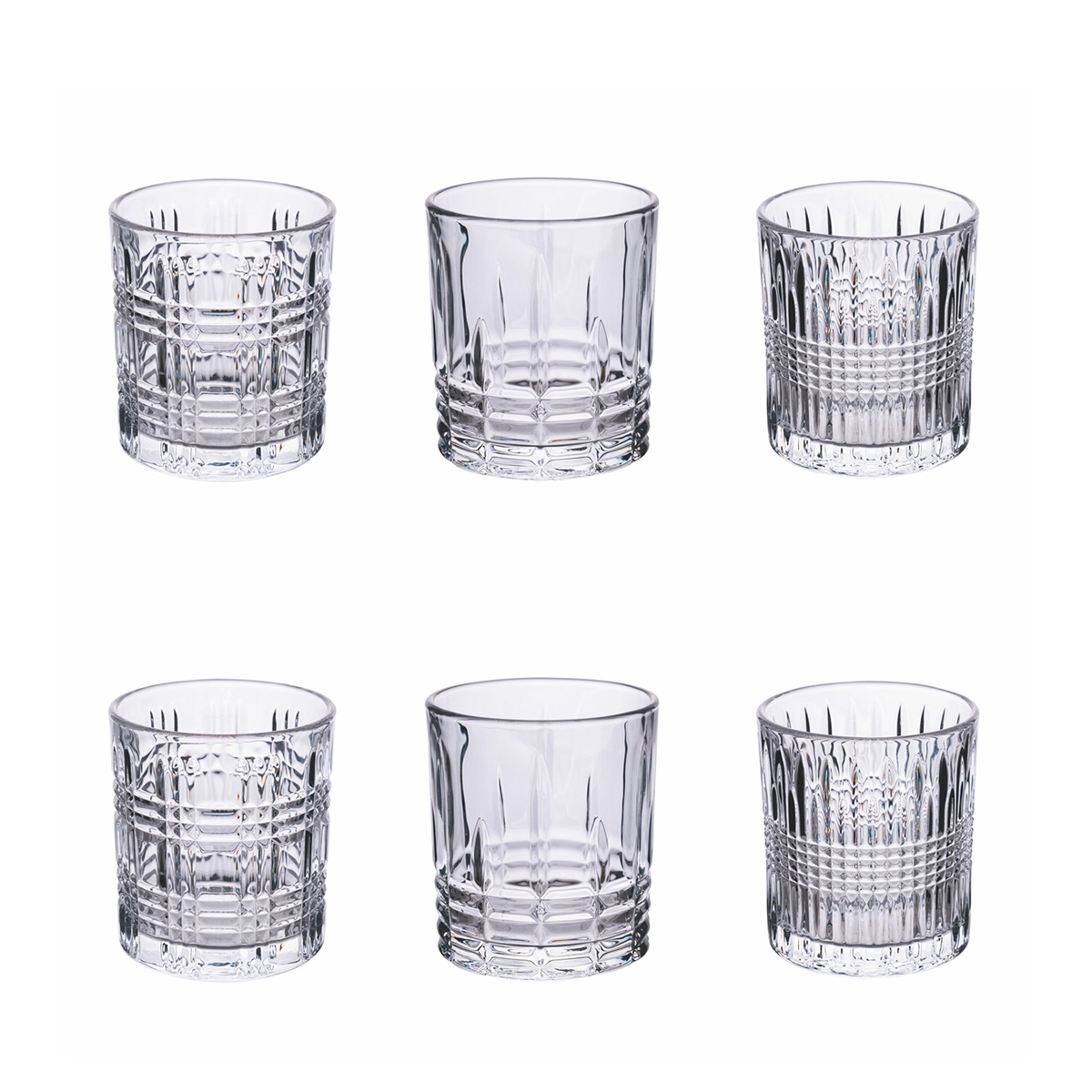 Set de 6 verres à eau de table en verre transparent New Vintage Promotion