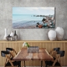 Impression sur toile paysage marin Galets sur la plage Pangea Images Vente