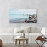Impression sur toile paysage marin Galets sur la plage Pangea Images Remises