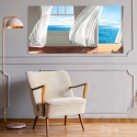 Impression sur toile tableau avec fenêtre sur la mer Ocean Escape Pierre Benson Vente