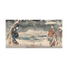 Impression sur toile Paysage enneigé avec une femme et un homme Ando Hiroshige Offre
