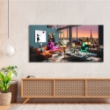 Impression sur toile tableau pop art moderne Surrealofts Paris Gerard Madau Remises