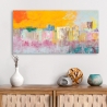 Impression sur toile tableau abstrait moderne Ville d'été Italo Corrado Vente