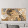 Tableau moderne abstrait or beige bleu Metallic Movements Haru Ikeda Remises