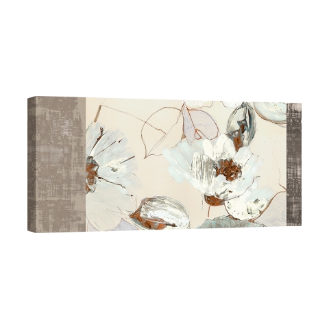 Tableau moderne avec fleurs imprimées sur toile Parure (Neutral) Kelly Parr Promotion