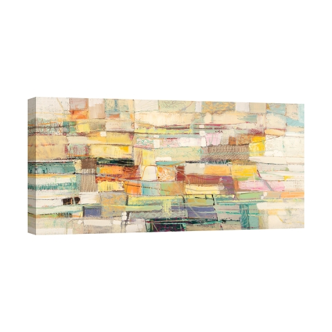 Tableau abstrait géométrique impression sur toile Caleidoscopio Lucas Promotion
