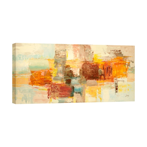 Tableau moderne abstrait impression sur toile canvas Luci d'estate Lucas Promotion