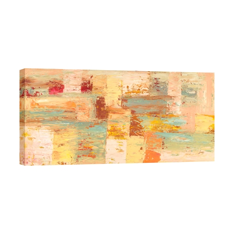 Impression sur toile tableau abstrait moderne Vibration d'été Lucas Promotion
