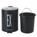 Poubelle de cuisine 3L avec pédale et seau amovible noire Ex Bigismore Vente