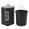 Poubelle de cuisine 3L avec pédale et seau amovible noire Ex Bigismore Vente