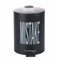Poubelle noire à pédale avec seau amovible 3L Mistake Bigismore Promotion