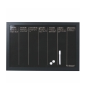 Tableau magnétique noir horizontal hebdomadaire 40x60 cm Week Victionary Promotion