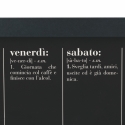 Tableau magnétique noir horizontal hebdomadaire 40x60 cm Week Victionary Vente