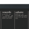 Tableau magnétique noir horizontal hebdomadaire 40x60 cm Week Victionary Vente