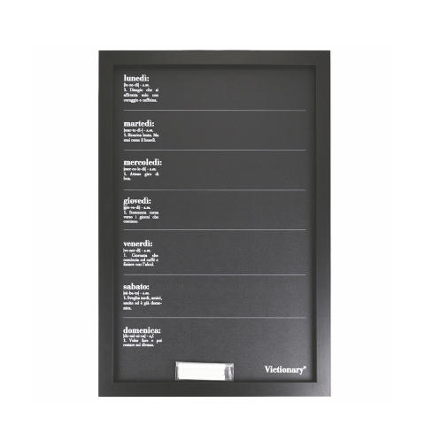 Tableau planificateur hebdomadaire noir vertical 40x60cm avec craies Victionary Week Promotion