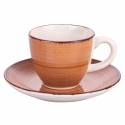 Ensemble de 6 tasses à café avec soucoupes design coloré Baita Catalogue