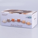 Ensemble de 6 tasses à café avec soucoupes design coloré Baita Modèle