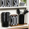 Ensemble de 6 tasses à café avec soucoupes en grès et support en acier Bigismore Remises
