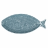 Plat ovale de service en céramique design marin 31x12,5 cm Kos Remises