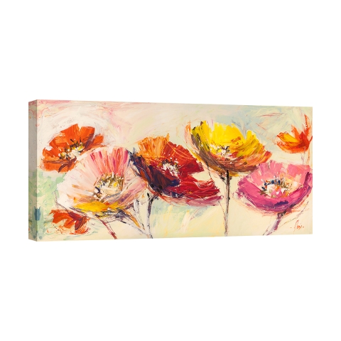 Tableau floral coloré impression sur toile canvas Nel vento Luigi Florio Promotion