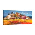Impression sur toile paysage campagne Borgo sul mare Luigi Florio Promotion