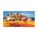 Impression sur toile paysage campagne Borgo sul mare Luigi Florio Offre