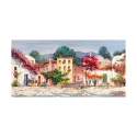 Impression sur toile paysage marin bateaux Pays méditerranéen Luigi Florio Offre