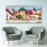 Impression sur toile paysage marin bateaux Pays méditerranéen Luigi Florio Vente
