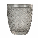 Ensemble de 6 verres à eau en verre transparent coloré gris Castle Stone Dimensions