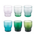 Ensemble de 6 verres à eau artisanaux en verre vert Unico Greenery Promotion