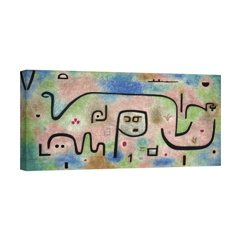 Tableau abstrait impression sur toile colorée Insula Dulcamara Paul Klee Promotion
