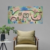 Tableau abstrait impression sur toile colorée Insula Dulcamara Paul Klee Vente