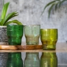 Ensemble de 6 verres à eau artisanaux en verre vert Unico Greenery Vente
