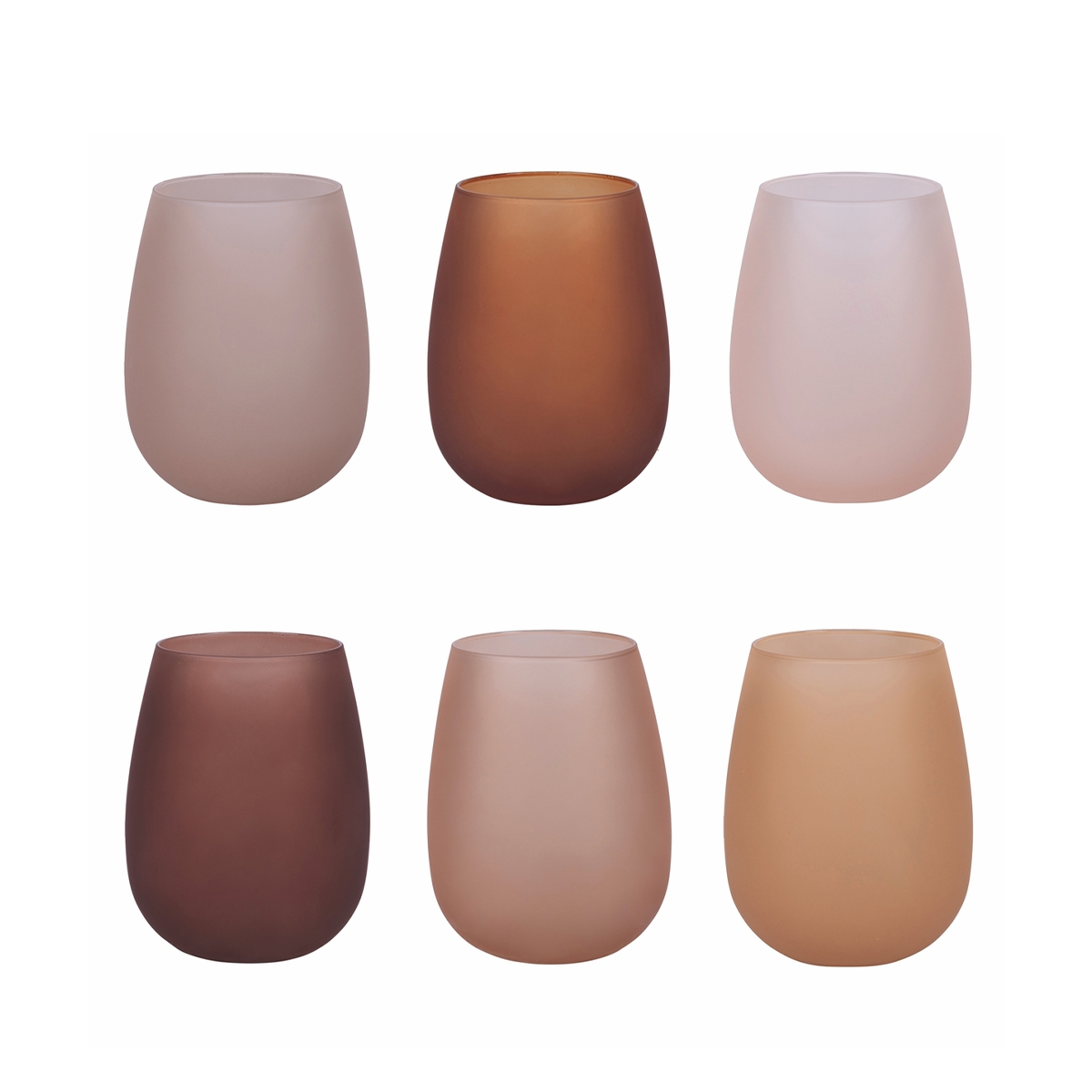 Ensemble de 6 verres en verre effet glaçon 600ml Happy Hour Chocolate Promotion Ensemble de 6 verres en verre effet glaçon 600ml Happy Hour Chocolate Promotion