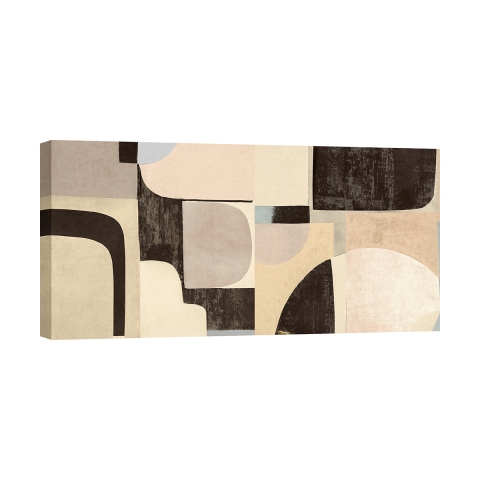 Tableau abstrait géométrique impression sur toile Pale Winter Steve Roja Promotion