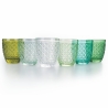 Set de 6 verres de table en verre vert transparent Castle Greenery Vente