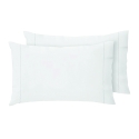 Ensemble de 2 taies d'oreiller 50x80cm en coton blanc avec rabat Toronto Promotion