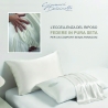 Taie d'oreiller en pure soie 50x80 cm blanc Savanna Réductions